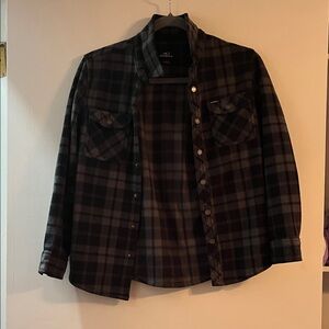 O'Neill Black and Gray Plaid Shirt